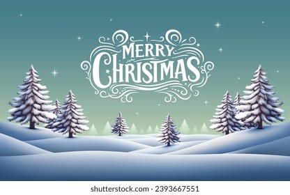 Merry christmas cover art, Happy new year background, Vector illustration