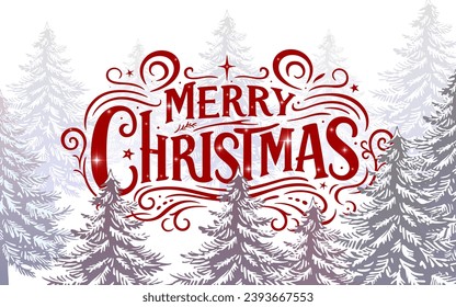 Merry christmas cover art, Happy new year background, Vector illustration