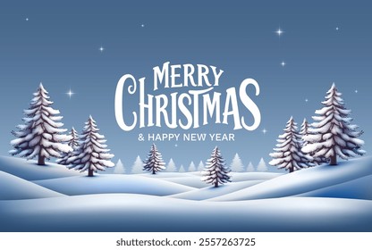 Merry Christmas cover art, Happy new year background, Vector illustration