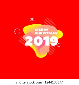merry christmas creative banner or bubble for inivation card