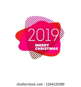 merry christmas creative banner or bubble for inivation card