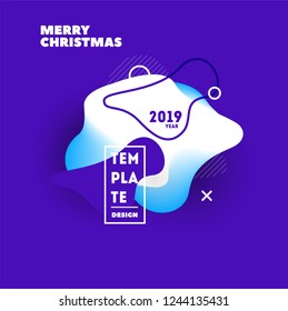 merry christmas creative banner or bubble for inivation card