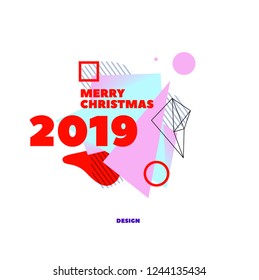 merry christmas creative banner or bubble for inivation card