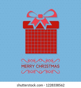 Merry Christmas creative design with blue background vector