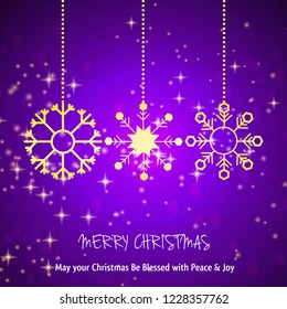 Merry Christmas creative design with pink background vector