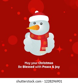 Merry Christmas creative design with red background vector