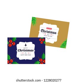 Merry Christmas creative design with typography vector