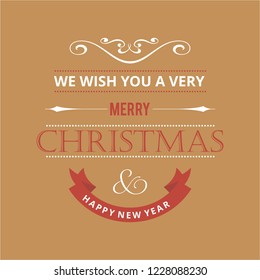Merry Christmas creative design with typography vector