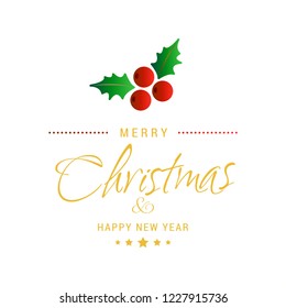 Merry Christmas creative design with white background vector