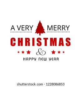 Merry Christmas creative design with white background vector