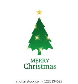 Merry Christmas creative design with white background vector