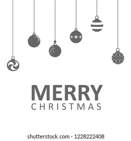 Merry Christmas creative design with white background vector