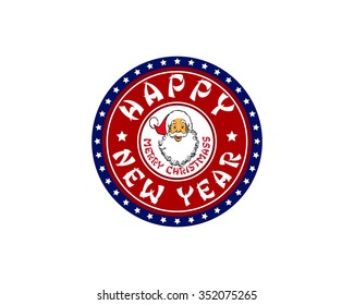 Merry Christmas creative graphic message for winter design. Vector label