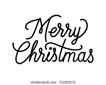 Merry Christmas creative lettering