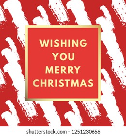 Merry Christmas creative, minimal, winter greeting card. Design for banner, poster, flyer, package template.