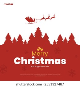 Merry Christmas Creative Social Media Post template
