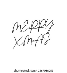 Merry Christmas - Creative typography lettering for Holiday Gift card isolated on white background EPS Vector
