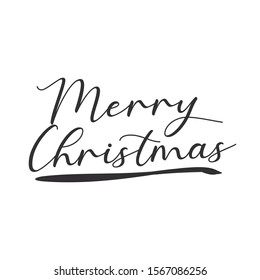Merry Christmas - Creative typography lettering for Holiday Gift card isolated on white background EPS Vector
