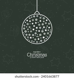 Merry Christmas cultural festival decorative background design vector