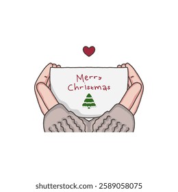 Merry Christmas cup in Hands
