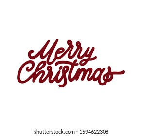 Merry Christmas Custom Font Vector