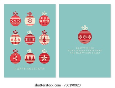 MERRY CHRISTMAS CUTE CARD DESIGN. VECTOR ILLUSTRATION.