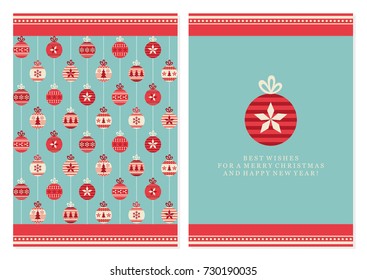 MERRY CHRISTMAS CUTE CARD DESIGN. VECTOR ILLUSTRATION.