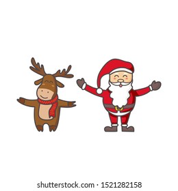 Merry christmas cute character vector
