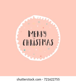 Merry Christmas cute greeting card for  presents. Scandinavian style of posters for invitation, children room, nursery decor, interior design.