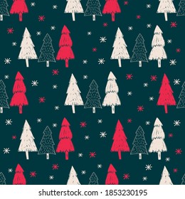 Feliz Navidad lindo patrón de marineros con muñecos de nieve y copos de nieve para felices regalos de año nuevo. Estilo escandinavo ambientado por invitación, habitación infantil, decoración de vivero, decoración interior, textil