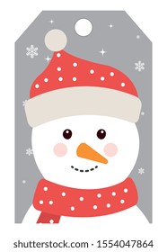 merry christmas cute snowman character vector illustration design