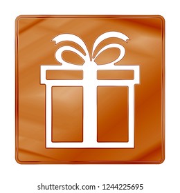 Merry Christmas dark golden icon. Winter icon in beautiful gradient design isolated on white background. New year sign vector illustration. Christmas gift symbol.
