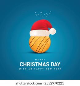 Merry Christmas Day biscuits creative banner, poster, social media post, background, template, greetings card, t-shirt, backdrop, cover design etc. Christmas sale offer banner. Happy New Year.