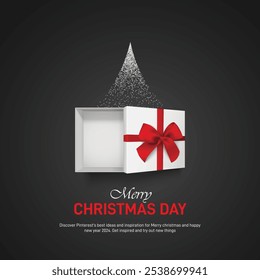 Merry Christmas Day. Christmas Day creative banner, poster, social media post, background, template, greetings card, t-shirt, backdrop, cover design etc. Christmas sale offer banner. 