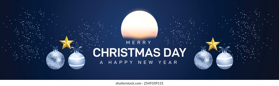 Merry Christmas Day. Christmas Day creative banner, poster, social media post, background, template, greetings card, t-shirt, backdrop, cover design etc. Christmas sale offer banner. Happy New Year.