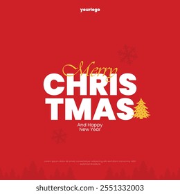 Merry Christmas Day. Merry Christmas December 25th Social Media creative banner, poster, social media post, background, template, greetings card.