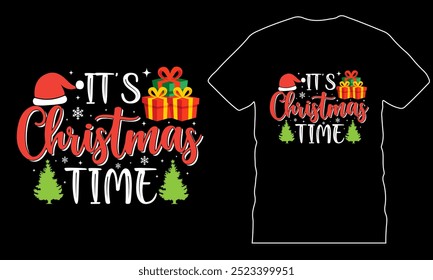 Merry christmas day, funny christmas vector tshirt design, merry christmas typography, celebration, handdrawn unique t-shirt, fully clean and high quality illustration Vector EPS