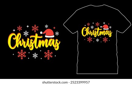 Merry christmas day, funny christmas vector tshirt design, merry christmas typography, celebration, handdrawn unique t-shirt, fully clean and high quality illustration Vector EPS