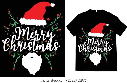 Merry Christmas Day, funny christmas vector t-shirt design, Merry Christmas typography, celebration, hand-drawn unique t-shirt design