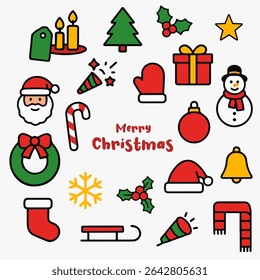 Merry Christmas Day Illustration – Holiday Celebration, Winter and Festive Season Concept