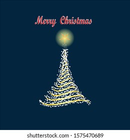 Merry Christmas day logo, symbol, icon or decorative on website, wishing card or printing in Celebration day