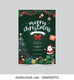 Merry Christmas Day Poster Design Template