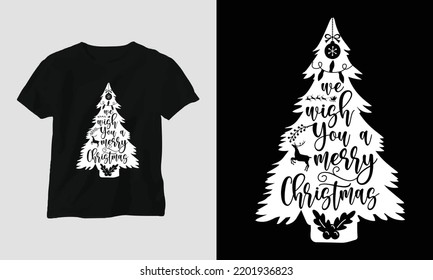 a merry Christmas - Christmas Day Special T-shirt Svg Design vector. Best use for T-Shirt, mag, sticker, wall mat, etc.