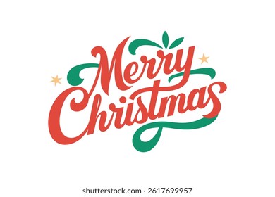 Merry Christmas Day Typography Art Design