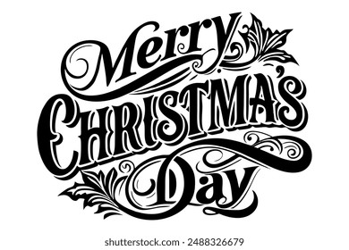 Merry Christmas Day typography design