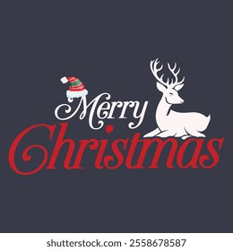 Merry Christmas Day Typography T-shirt design,  apparel, vector illustration, Christmas Day tree, retro style, typography, vintage