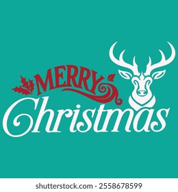 Merry Christmas Day Typography T-shirt design,  apparel, vector illustration, Christmas Day tree, retro style, typography, vintage