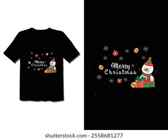 Merry Christmas Day Typography T-shirt design,  apparel, vector illustration, Christmas Day tree, retro style, typography, vintage