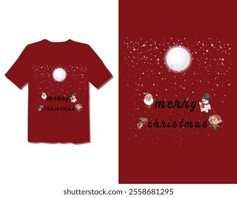 Merry Christmas Day Typography T-shirt design,  apparel, vector illustration, Christmas Day tree, retro style, typography, vintage