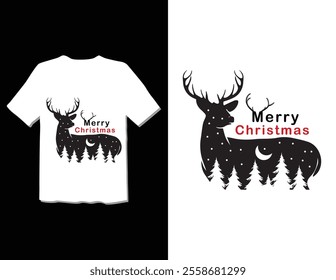 Merry Christmas Day Typography T-shirt design,  apparel, vector illustration, Christmas Day tree, retro style, typography, vintage